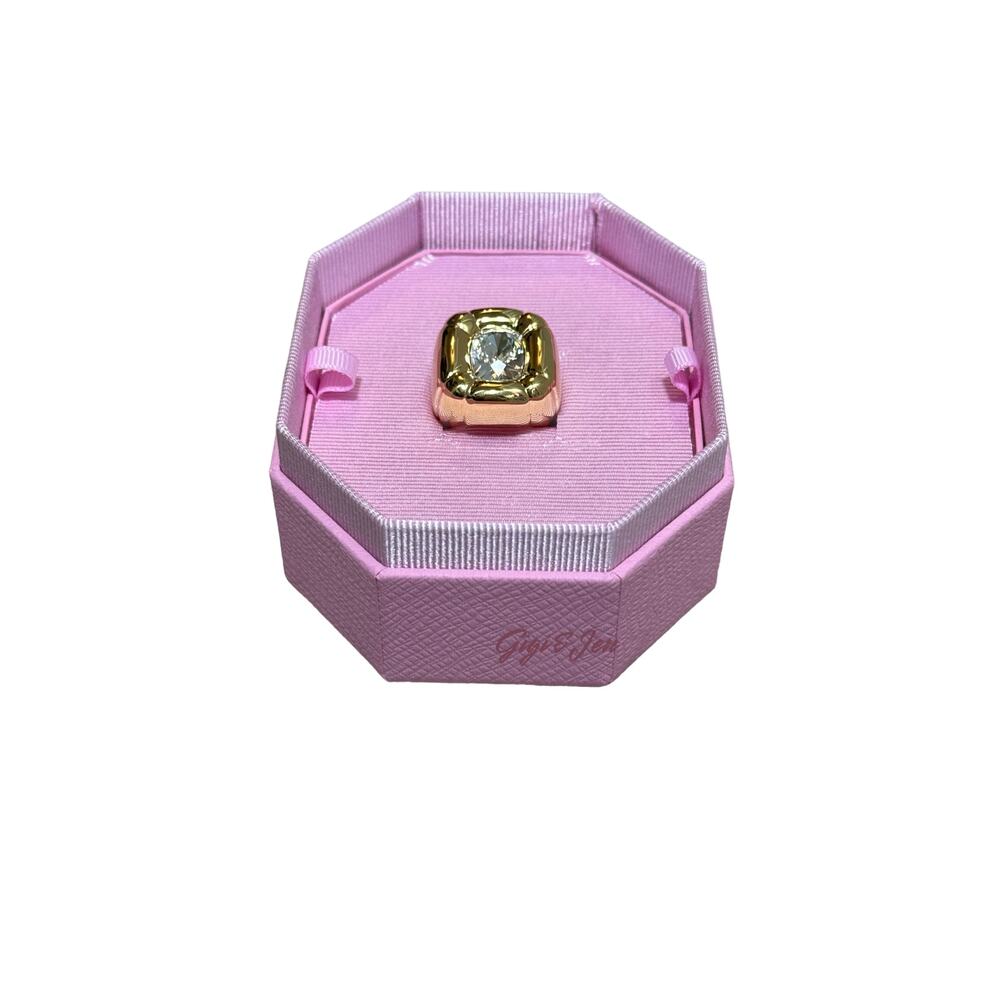 Swarovski Dulcis Cocktail Ring Size 58/ 8 Color gold New - Picture 5 of 10